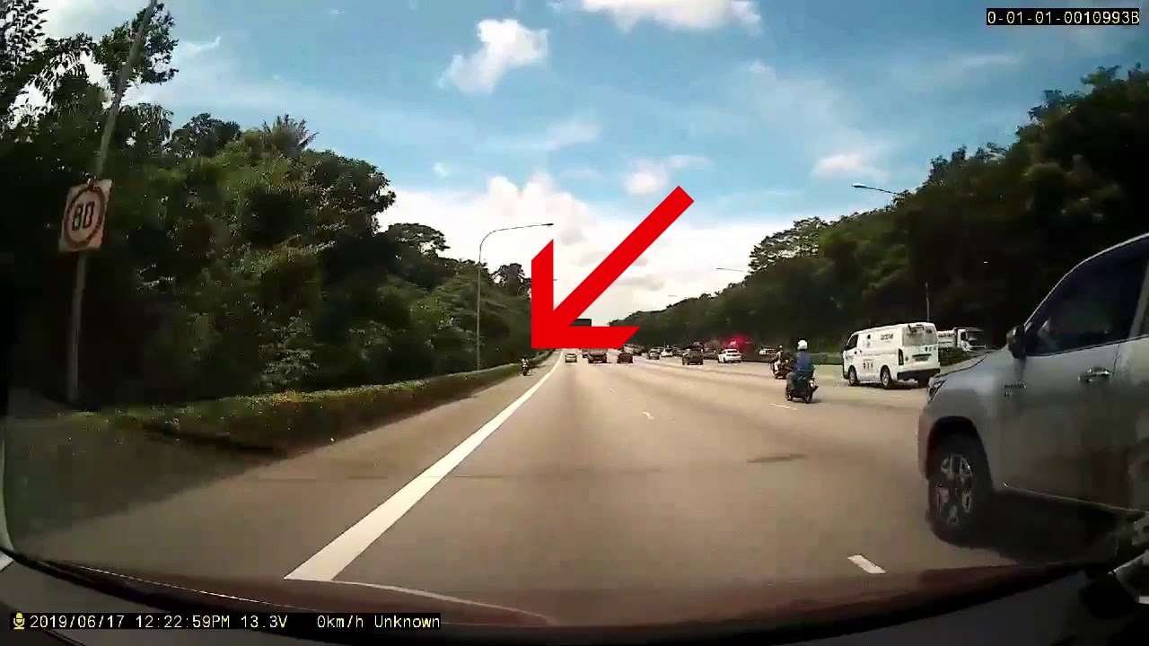 Malaysian rider road against traffic