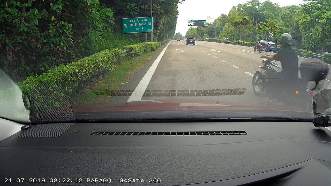 SMK 472J Toyota exits without checking for bike causing accident