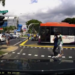 Car crashes into biker at junction