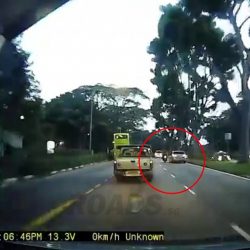 Motorbike ‘nudged’ to the side