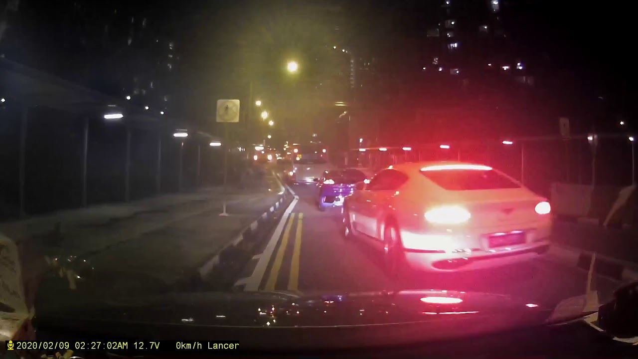 White car wanting his way