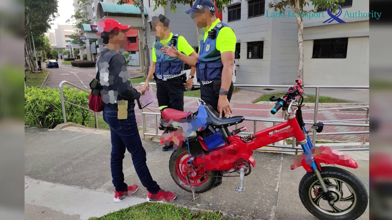 Enforcement of active mobility rules by LTA