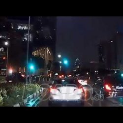 Car goes straight on left turn only lane, causing accident