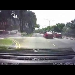 Collision between 2 Trans-Cab taxis along Lor 6 Toa Payoh outside bus interchange