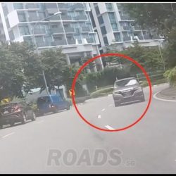Honda Vezel driving against traffic, almost colliding head-on