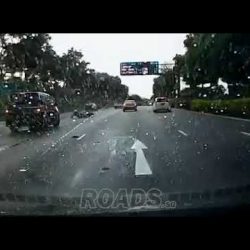 Biker thrown off motorcycle after getting side-swiped by car