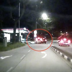 Accident outside Adam Road SPC petrol station