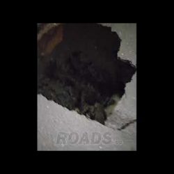 Big hole along Mandai Road towards BKE