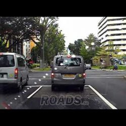 Van blatantly beats red light