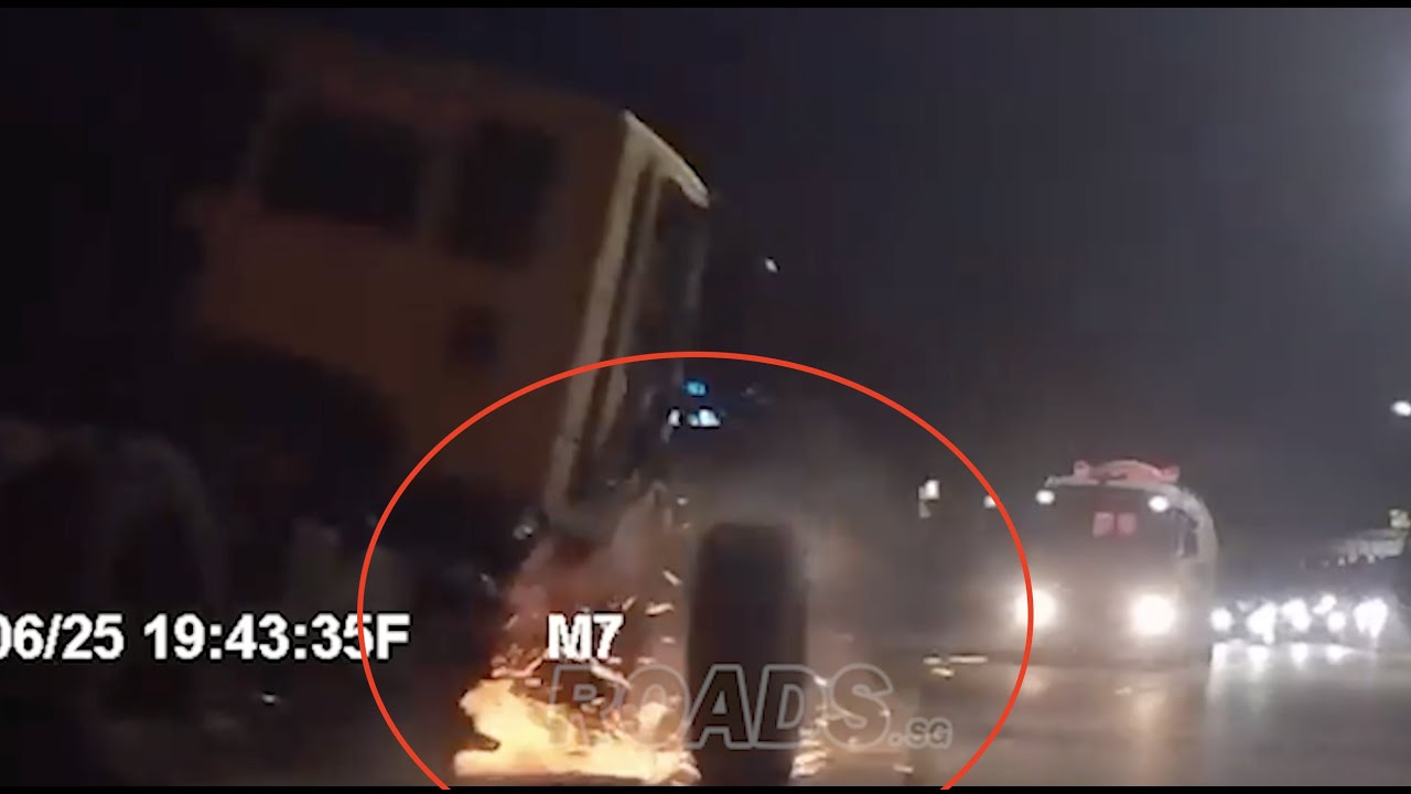 Wheel FLEW out from Prime Mover on tow